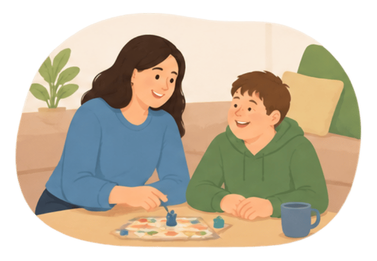Cartoon of two people drawing